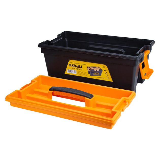 Ящик для инструмента 394×213×216мм с крышкой SIGMA (7403691), фото , изображение 5 | SNABZHENIE.com.ua Ящик для инструмента 394×213×216мм с крышкой SIGMA (7403691), фото , изображение 5 | SNABZHENIE.com.ua