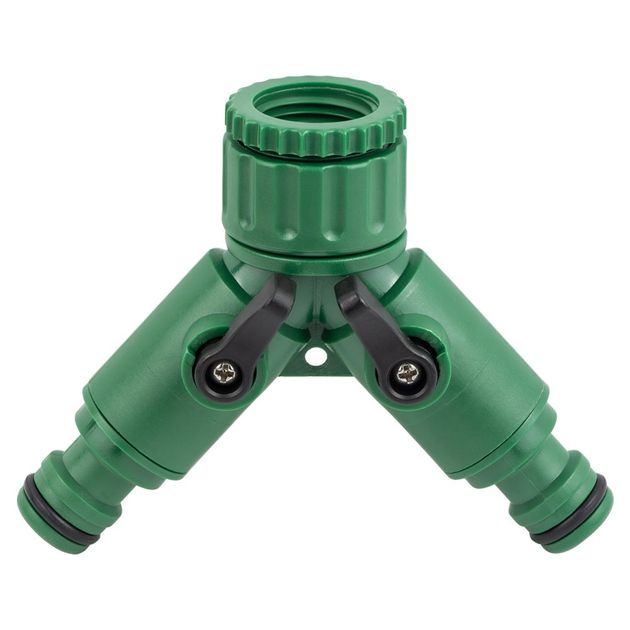 Распределительный кран с адаптерами 1/2", 2 выхода 1/2×3/4 (ABS) GRAD, фото  | SNABZHENIE.com.ua