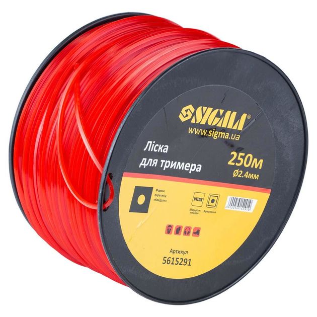 Леска для триммера квадратная 2.4мм 250м SIGMA (5615291), фото , изображение 2 | SNABZHENIE.com.ua Леска для триммера квадратная 2.4мм 250м SIGMA (5615291), фото , изображение 2 | SNABZHENIE.com.ua
