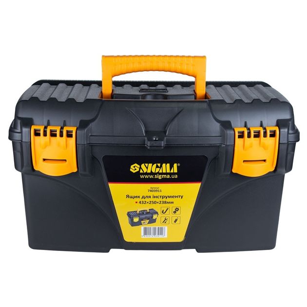 Ящик для інструмента 432*250*238мм SIGMA (7403911), фото , зображення 2 | SNABZHENIE.com.ua Ящик для інструмента 432*250*238мм SIGMA (7403911), фото , зображення 2 | SNABZHENIE.com.ua