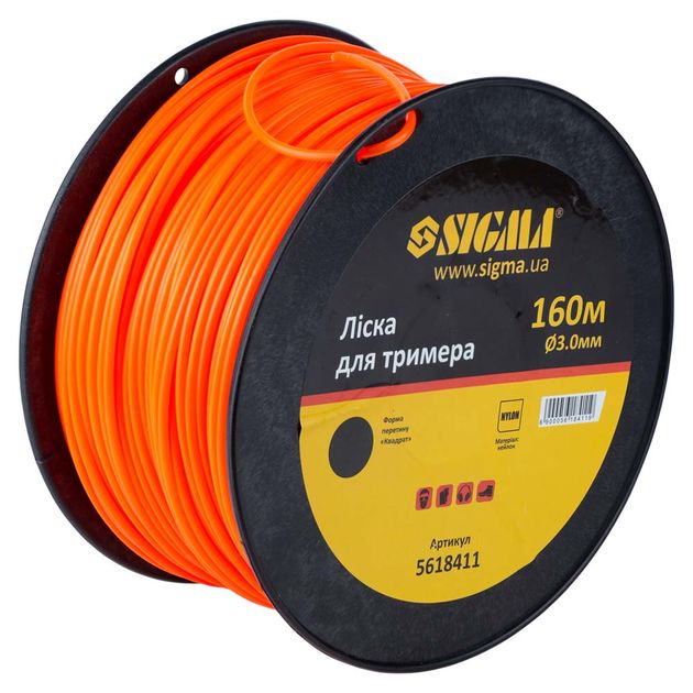Леска для триммера круг Ø3.0мм 160м катушка SIGMA (5618411), фото , зображення 2 | SNABZHENIE.com.ua Леска для триммера круг Ø3.0мм 160м катушка SIGMA (5618411), фото , зображення 2 | SNABZHENIE.com.ua