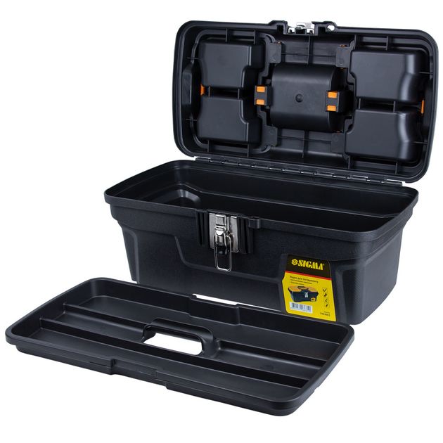 Ящик для інструмента (металеві замки) 434*239*194мм SIGMA (7403661), фото , зображення 4 | SNABZHENIE.com.ua Ящик для інструмента (металеві замки) 434*239*194мм SIGMA (7403661), фото , зображення 4 | SNABZHENIE.com.ua