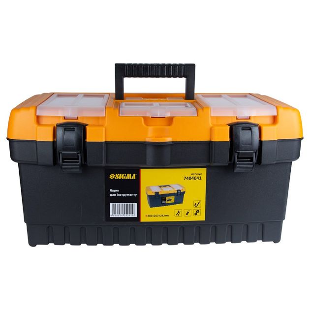 Ящик для инструмента SIGMA 486x267x242мм (7404041), фото , изображение 2 | SNABZHENIE.com.ua