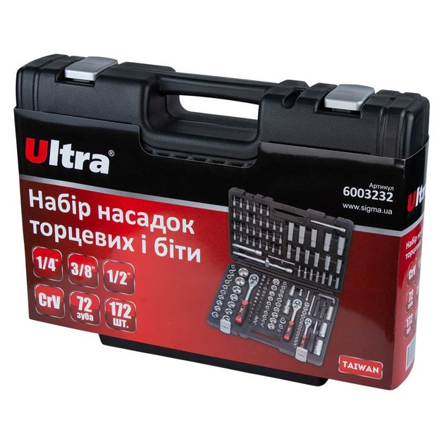 Набор торцевых насадок и бит 1/4, 3/8, 1/2, 172 шт CrV ULTRA Тайвань, фото , изображение 8 | SNABZHENIE.com.ua Набор торцевых насадок и бит 1/4, 3/8, 1/2, 172 шт CrV ULTRA Тайвань, фото , изображение 8 | SNABZHENIE.com.ua