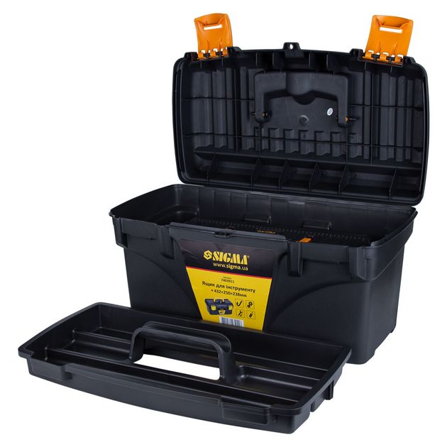 Ящик для інструмента 432*250*238мм SIGMA (7403911), фото , зображення 5 | SNABZHENIE.com.ua Ящик для інструмента 432*250*238мм SIGMA (7403911), фото , зображення 5 | SNABZHENIE.com.ua