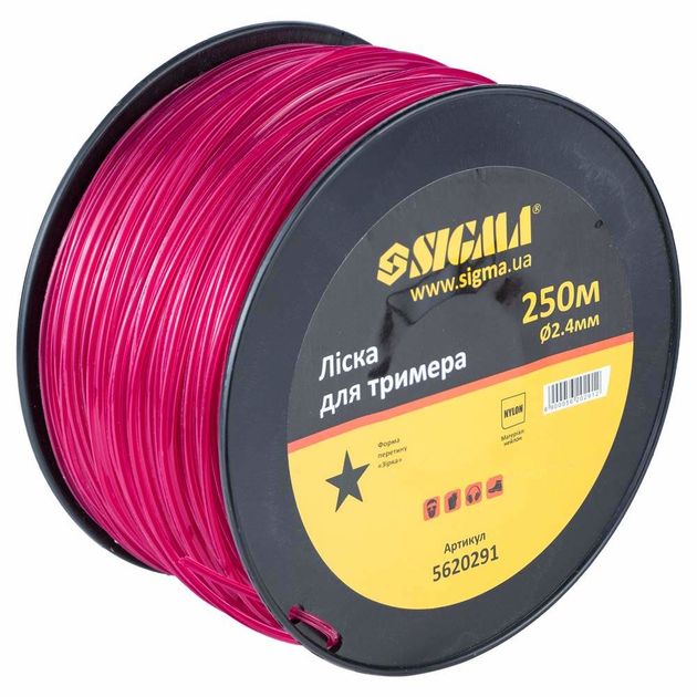 Леска для триммера 2.4мм 250м катушка SIGMA (5620291), фото , изображение 2 | SNABZHENIE.com.ua