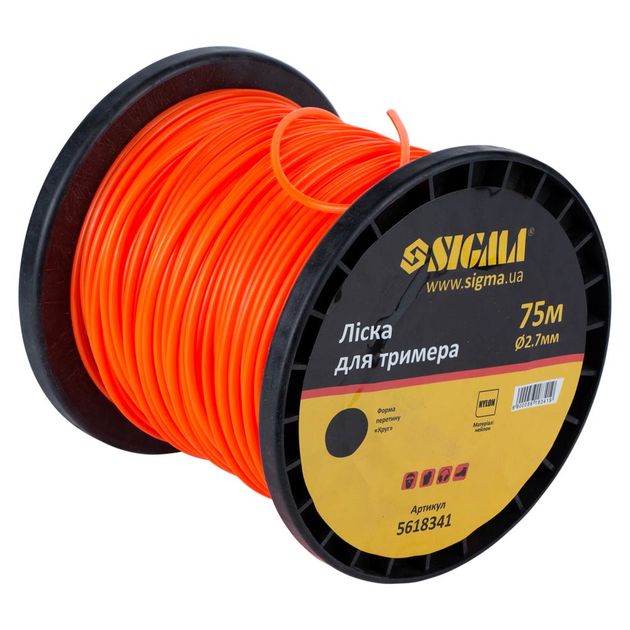 Леска для триммера круг 2.7мм 75м катушка SIGMA (5618341), фото , зображення 2 | SNABZHENIE.com.ua Леска для триммера круг 2.7мм 75м катушка SIGMA (5618341), фото , зображення 2 | SNABZHENIE.com.ua