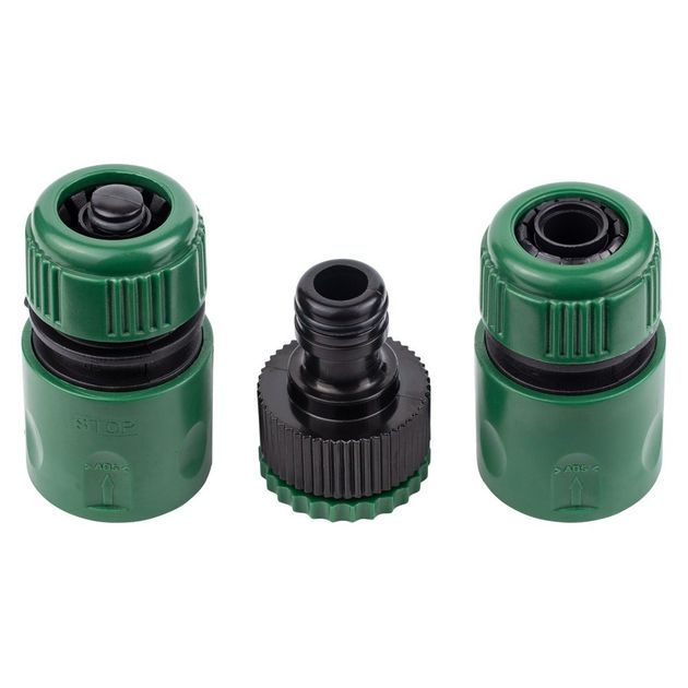 Набор коннекторов 1/2" + адаптер 1/2×3/4" для шланга 1/2" GRAD, фото  | SNABZHENIE.com.ua