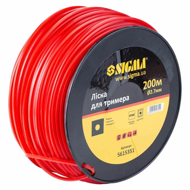 Леска для триммера квадратная 2.7мм 200м SIGMA (5615351), фото , изображение 2 | SNABZHENIE.com.ua Леска для триммера квадратная 2.7мм 200м SIGMA (5615351), фото , изображение 2 | SNABZHENIE.com.ua