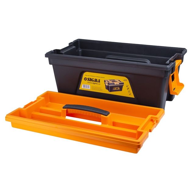Ящик для інструмента з знімною кришкою 460×246×246мм SIGMA (7403701), фото , зображення 5 | SNABZHENIE.com.ua Ящик для інструмента з знімною кришкою 460×246×246мм SIGMA (7403701), фото , зображення 5 | SNABZHENIE.com.ua