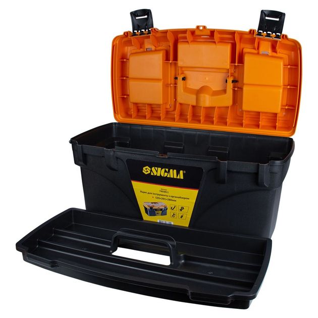 Ящик для інструмента з органайзером 535*291*280мм SIGMA (7403811), фото , зображення 4 | SNABZHENIE.com.ua Ящик для інструмента з органайзером 535*291*280мм SIGMA (7403811), фото , зображення 4 | SNABZHENIE.com.ua