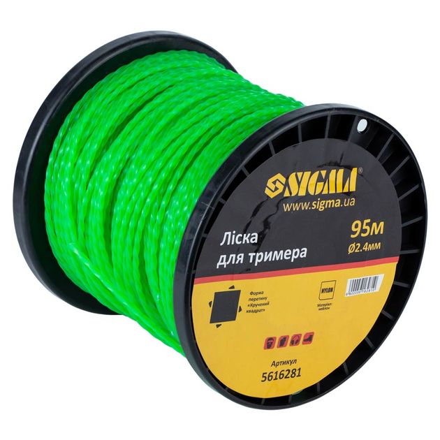 Леска триммера квадратная 2.4мм, 95м, катушка SIGMA (5616281), фото , изображение 2 | SNABZHENIE.com.ua Леска триммера квадратная 2.4мм, 95м, катушка SIGMA (5616281), фото , изображение 2 | SNABZHENIE.com.ua