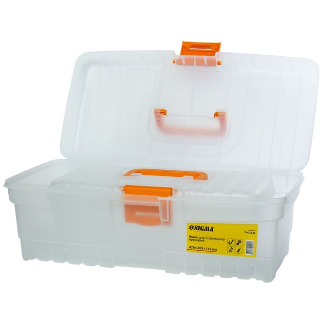 Набір прозорих ящиків для інструмента 2в1 300*155*110мм, 400*205*147мм SIGMA (7404221), фото , зображення 3 | SNABZHENIE.com.ua Набір прозорих ящиків для інструмента 2в1 300*155*110мм, 400*205*147мм SIGMA (7404221), фото , зображення 3 | SNABZHENIE.com.ua