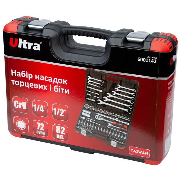 Набор бит и торцевых насадок 1/4", 1/2" 82 шт CrV ULTRA, фото , изображение 8 | SNABZHENIE.com.ua Набор бит и торцевых насадок 1/4", 1/2" 82 шт CrV ULTRA, фото , изображение 8 | SNABZHENIE.com.ua