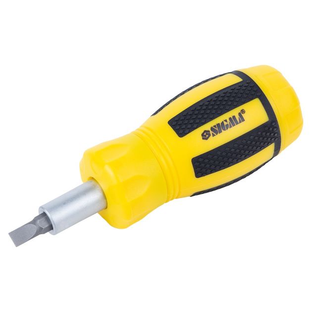Отвертка з реверсом MINI + бітки 6 шт CrV SIGMA (4001811), фото , зображення 3 | SNABZHENIE.com.ua Отвертка з реверсом MINI + бітки 6 шт CrV SIGMA (4001811), фото , зображення 3 | SNABZHENIE.com.ua