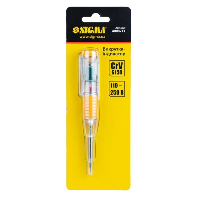 Отвертка-індикатор SL 3.0*140мм 110-250В SIGMA (4008711), фото , зображення 3 | SNABZHENIE.com.ua Отвертка-індикатор SL 3.0*140мм 110-250В SIGMA (4008711), фото , зображення 3 | SNABZHENIE.com.ua