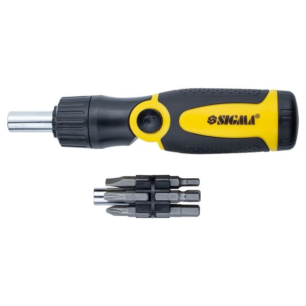 Отвертка з реверсом ломаною + біти 12 шт CrV SIGMA (4001961), фото , зображення 2 | SNABZHENIE.com.ua Отвертка з реверсом ломаною + біти 12 шт CrV SIGMA (4001961), фото , зображення 2 | SNABZHENIE.com.ua