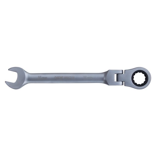Ключ рожково-накидной 16мм трещоточный с шарниром SIGMA, фото , изображение 2 | SNABZHENIE.com.ua Ключ рожково-накидной 16мм трещоточный с шарниром SIGMA, фото , изображение 2 | SNABZHENIE.com.ua