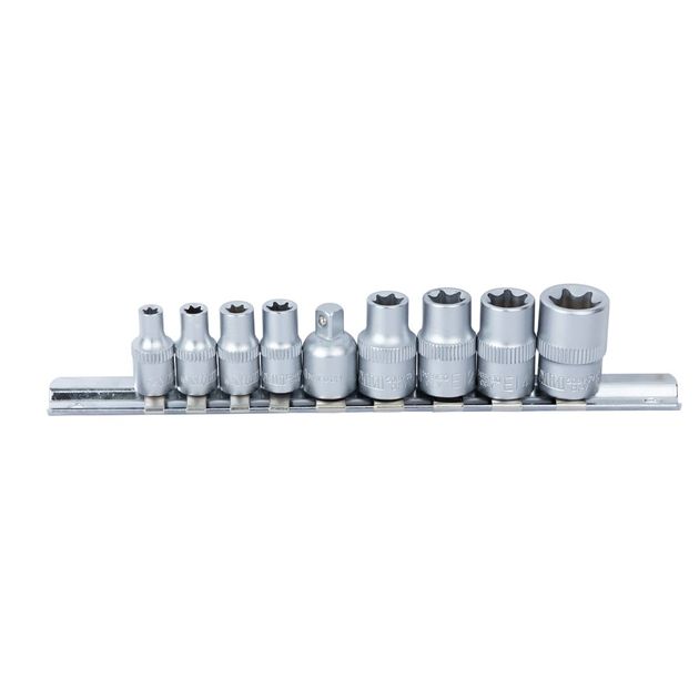 Набор насадок Torx (4шт 1/4, 4шт 3/8) с переходником 9шт CrV SIGMA, фото  | SNABZHENIE.com.ua