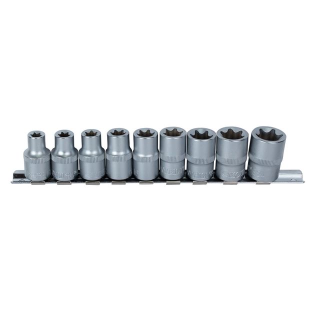 Набор насадок Torx 1/2" 9 шт. на планке CrV SIGMA (6086961), фото  | SNABZHENIE.com.ua