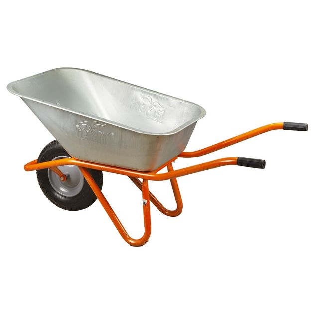 Одноколесная строительная тачка 90л, 200кг, колесо 15 FLORA, фото , изображение 3 | SNABZHENIE.com.ua Одноколесная строительная тачка 90л, 200кг, колесо 15 FLORA, фото , изображение 3 | SNABZHENIE.com.ua