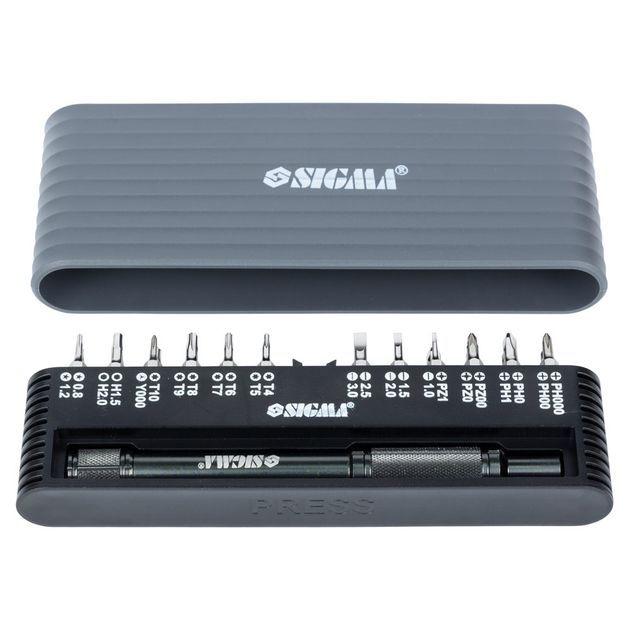 Отвертка с битами 1/4 24шт CrV для телефонов в кейсе SIGMA, фото  | SNABZHENIE.com.ua