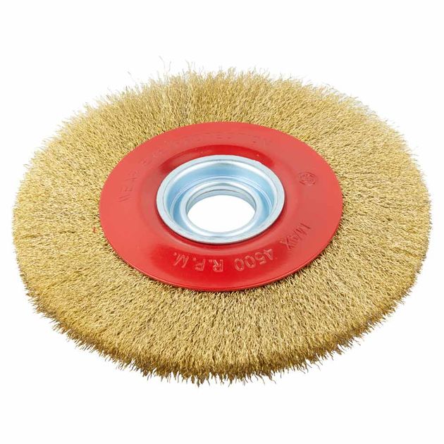 Дисковая проволочная щетка Ø200мм Ø32мм (латунированная) SIGMA, фото , изображение 2 | SNABZHENIE.com.ua Дисковая проволочная щетка Ø200мм Ø32мм (латунированная) SIGMA, фото , изображение 2 | SNABZHENIE.com.ua