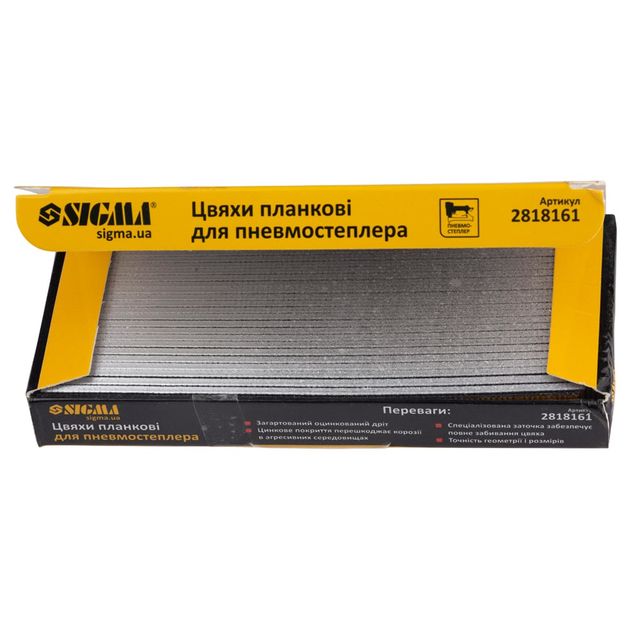 Гвозди планочные 16×1.25×1мм для пневмостеплера SIGMA (5000шт), фото , изображение 3 | SNABZHENIE.com.ua Гвозди планочные 16×1.25×1мм для пневмостеплера SIGMA (5000шт), фото , изображение 3 | SNABZHENIE.com.ua