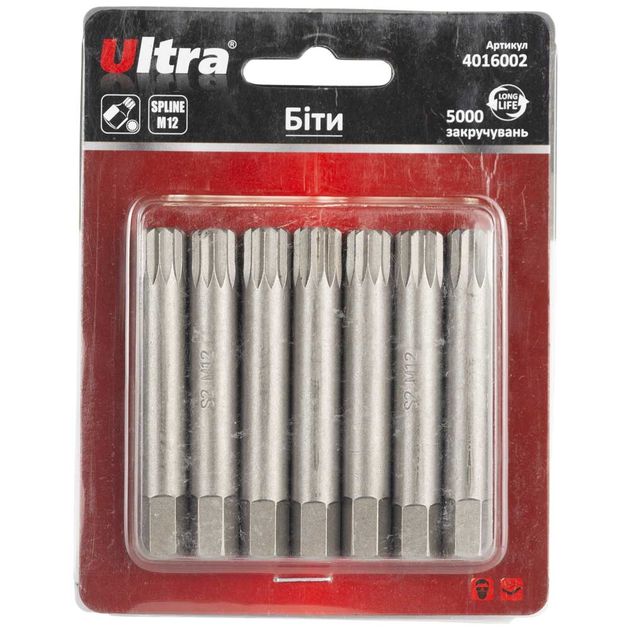 Биты Spline M12*75мм 10мм 10шт S2 ULTRA (4016002), фото  | SNABZHENIE.com.ua