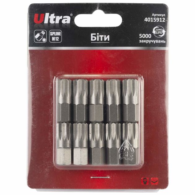 Биты Spline M12*30мм 10шт S2 (блистер) ULTRA (4015912), фото  | SNABZHENIE.com.ua