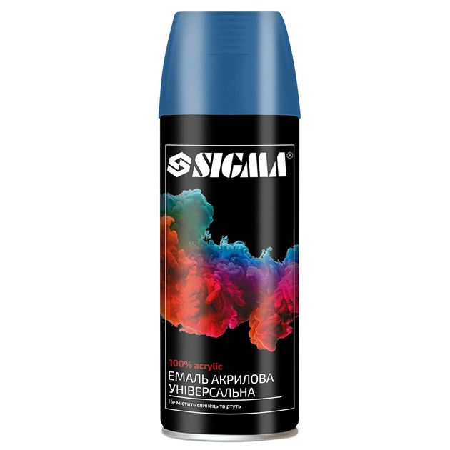 Эмаль акриловая 400мл RAL 5002 ультрамариново-синий глянец SIGMA, фото  | SNABZHENIE.com.ua
