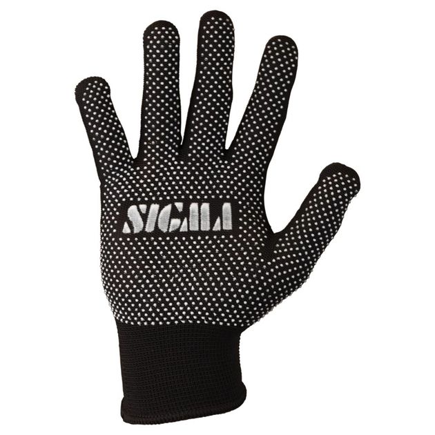 Перчатки трикотажные ПВХ, Микроточка (чёрные), 12 пар SIGMA, фото , изображение 2 | SNABZHENIE.com.ua Перчатки трикотажные ПВХ, Микроточка (чёрные), 12 пар SIGMA, фото , изображение 2 | SNABZHENIE.com.ua