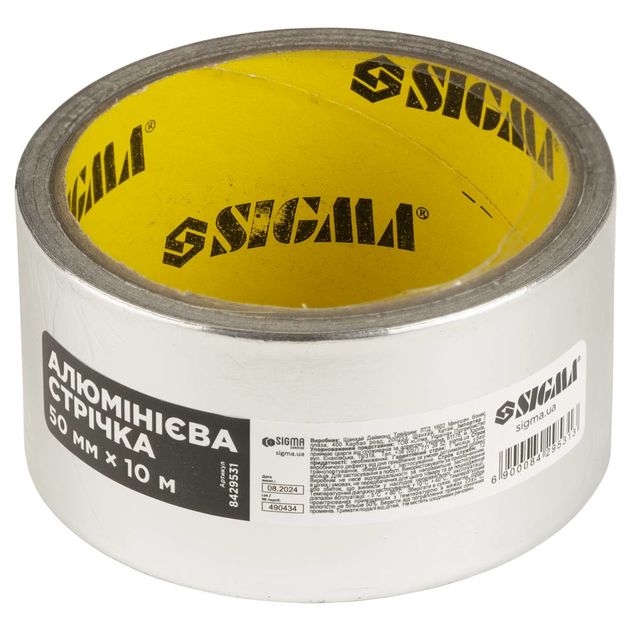 Алюминиевая лента 50мм×10м SIGMA (8429531), фото  | SNABZHENIE.com.ua