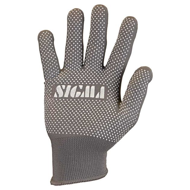 Перчатки трикотажные с ПВХ покрытием Микроточка серые SIGMA 12 пар, фото , изображение 2 | SNABZHENIE.com.ua Перчатки трикотажные с ПВХ покрытием Микроточка серые SIGMA 12 пар, фото , изображение 2 | SNABZHENIE.com.ua