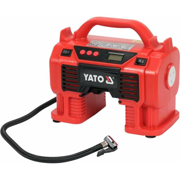 Компресор акумуляторний YATO Li-Ion 18В, 3.0AxГ, 60Вт, тиск ≤ 11Bar, подача повітря - 21л/хв (БЕЗ АКУМУЛЯТОРА), фото  | SNABZHENIE.com.ua
