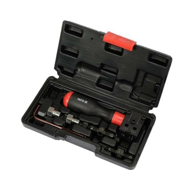 Пресс ручной YATO для вальцевания трубок Ø4,75-6,35 мм, 14 элементов, фото , изображение 2 | SNABZHENIE.com.ua