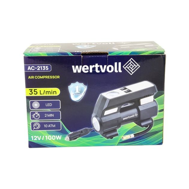 Компрессор WERTVOLL 12V 150 PSI 8A 100Вт 35л/мин AC-2135, фото , изображение 7 | SNABZHENIE.com.ua Компрессор WERTVOLL 12V 150 PSI 8A 100Вт 35л/мин AC-2135, фото , изображение 7 | SNABZHENIE.com.ua