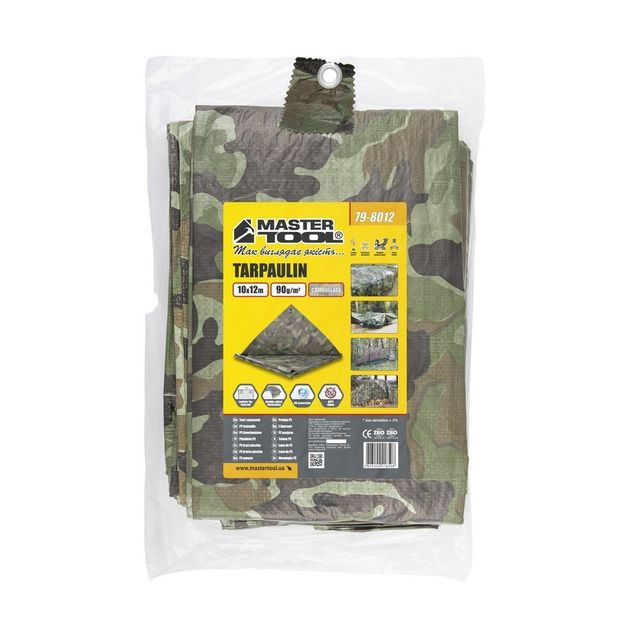 Тент MASTERTOOL КАМУФЛЯЖ 10х12 м 90 г/м² 79-8012, фото , зображення 4 | SNABZHENIE.com.ua