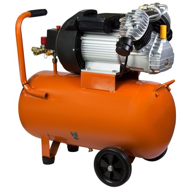 Компресор V 2.5кВт 435л/хв 8бар 50л (2 крана) GRAD (7043945), фото , зображення 4 | SNABZHENIE.com.ua