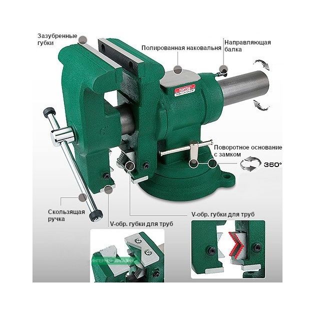 Многофункциональные поворотные тиски 150мм TOPTUL, фото , изображение 2 | SNABZHENIE.com.ua Многофункциональные поворотные тиски 150мм TOPTUL, фото , изображение 2 | SNABZHENIE.com.ua