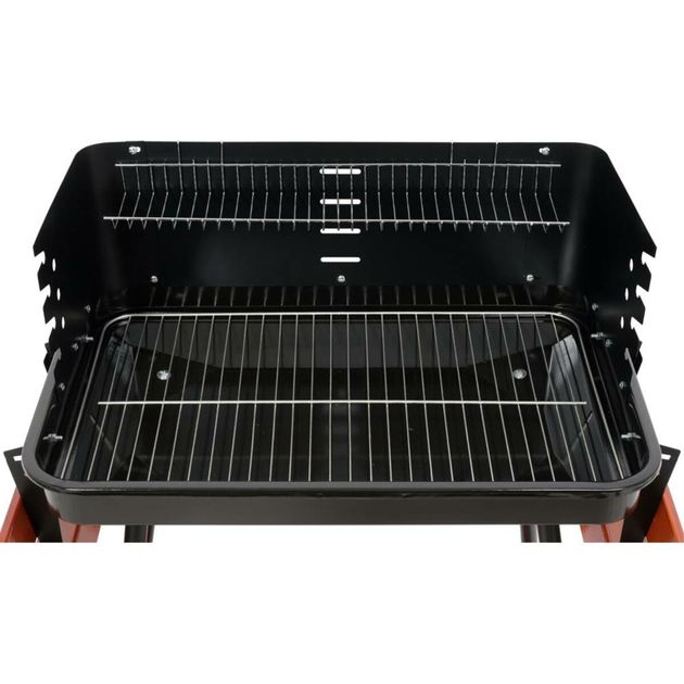 Гриль угольный LUND 53x33 см, 4 ножки, 2 колеса, 2 полки, 106x44x82 см, фото , изображение 5 | SNABZHENIE.com.ua