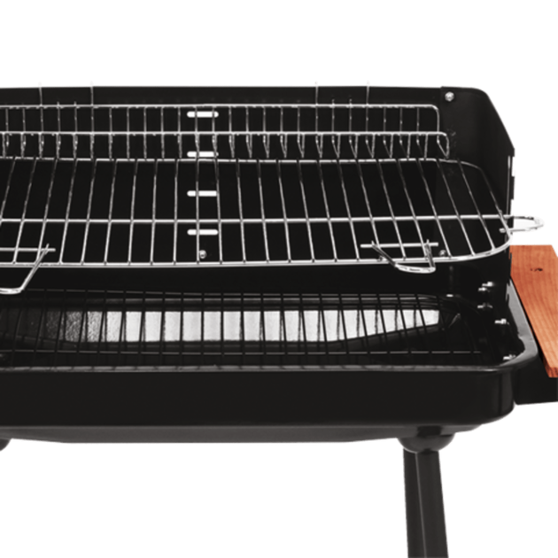 Гриль угольный LUND 53x33 см, 4 ножки, 2 колеса, 2 полки, 106x44x82 см, фото , изображение 8 | SNABZHENIE.com.ua