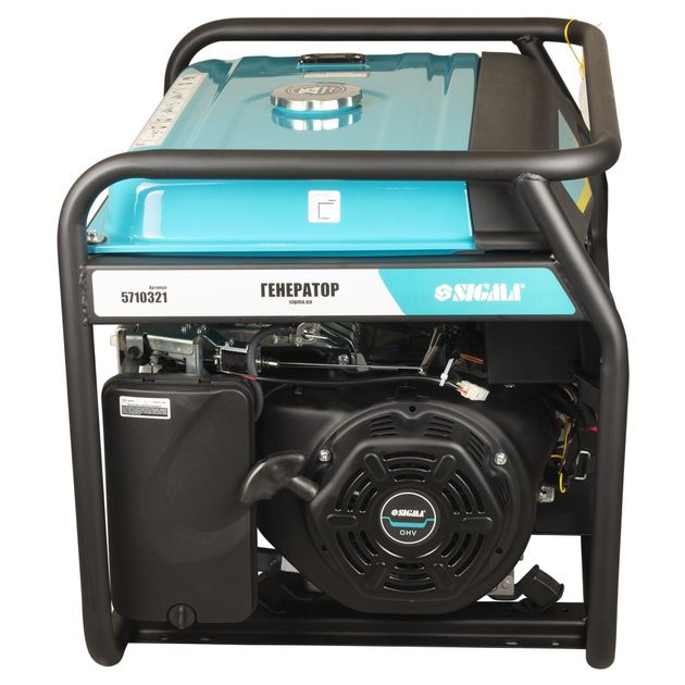 Генератор бензиновый 5.0/5.5кВт 4-тактный с АВР SIGMA 5710321, фото , изображение 8 | SNABZHENIE.com.ua Генератор бензиновый 5.0/5.5кВт 4-тактный с АВР SIGMA 5710321, фото , изображение 8 | SNABZHENIE.com.ua