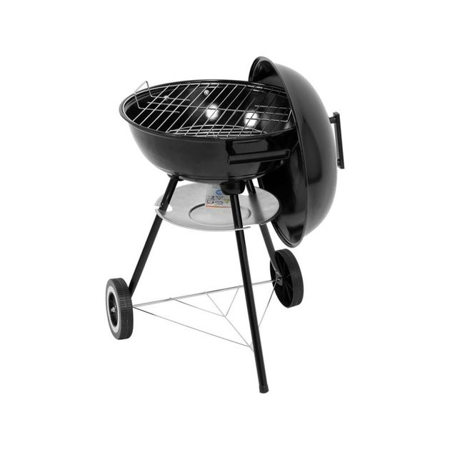 Круглый угольный гриль LUND, Ø41 см, 3 ножки, крышка, 2 колеса, фото , изображение 3 | SNABZHENIE.com.ua