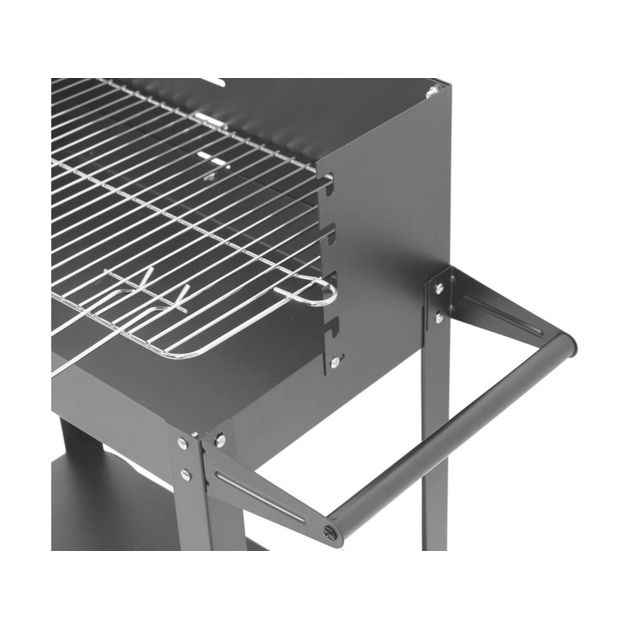 Гриль угольный LUND прямоугольный 48х27 см, 4 ножки, колеса, полка 99919, фото , изображение 4 | SNABZHENIE.com.ua