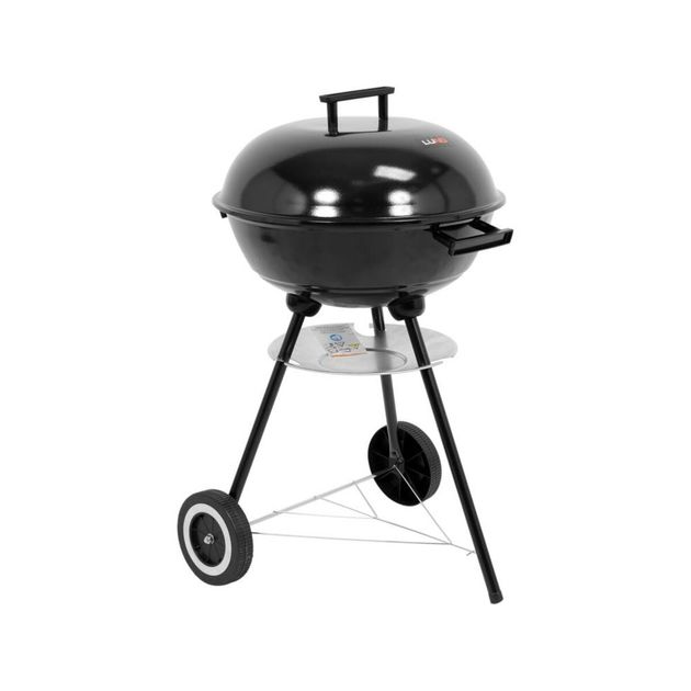 Круглый угольный гриль LUND, Ø41 см, 3 ножки, крышка, 2 колеса, фото , изображение 2 | SNABZHENIE.com.ua