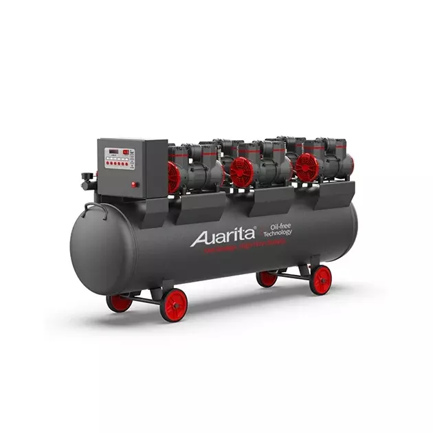 Безмасляный поршневой компрессор AUARITA 280л 380В для СТО, фото  | SNABZHENIE.com.ua