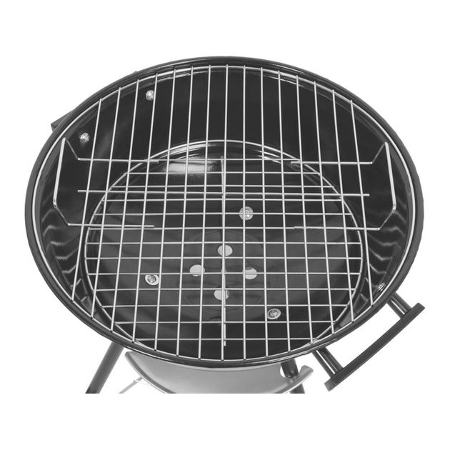Круглый угольный гриль LUND, Ø41 см, 3 ножки, крышка, 2 колеса, фото , изображение 4 | SNABZHENIE.com.ua