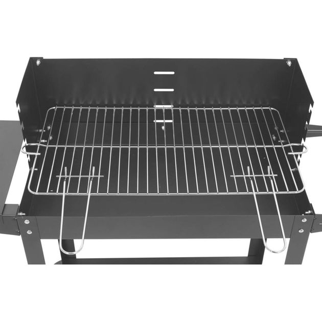 Гриль угольный LUND прямоугольный 48х27 см, 4 ножки, колеса, полка 99919, фото , изображение 2 | SNABZHENIE.com.ua