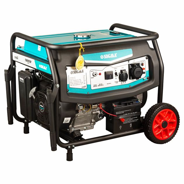 Генератор бензиновий 220В 9.5/10.0кВт 4-х тактний електрозапуск SIGMA (5710581), фото , зображення 2 | SNABZHENIE.com.ua Генератор бензиновий 220В 9.5/10.0кВт 4-х тактний електрозапуск SIGMA (5710581), фото , зображення 2 | SNABZHENIE.com.ua